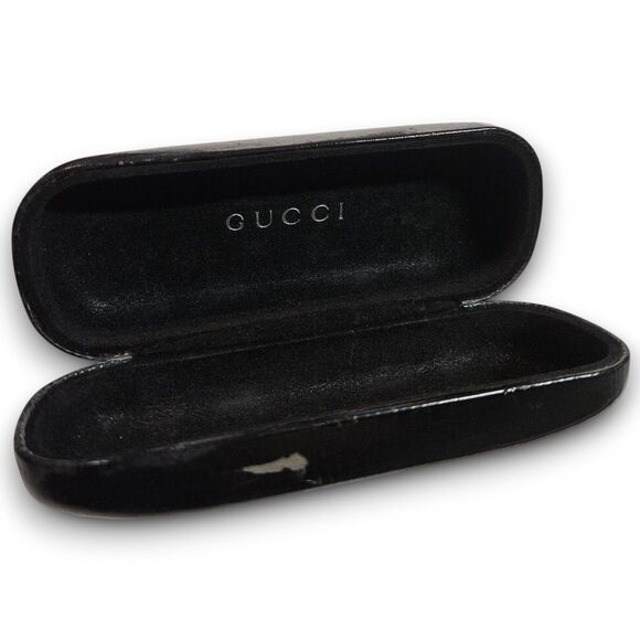 Gucci Aviator Style GG Gold Metal Frame & Black Lens Vintage Sunglasses w/ Case - Picture 11 of 12